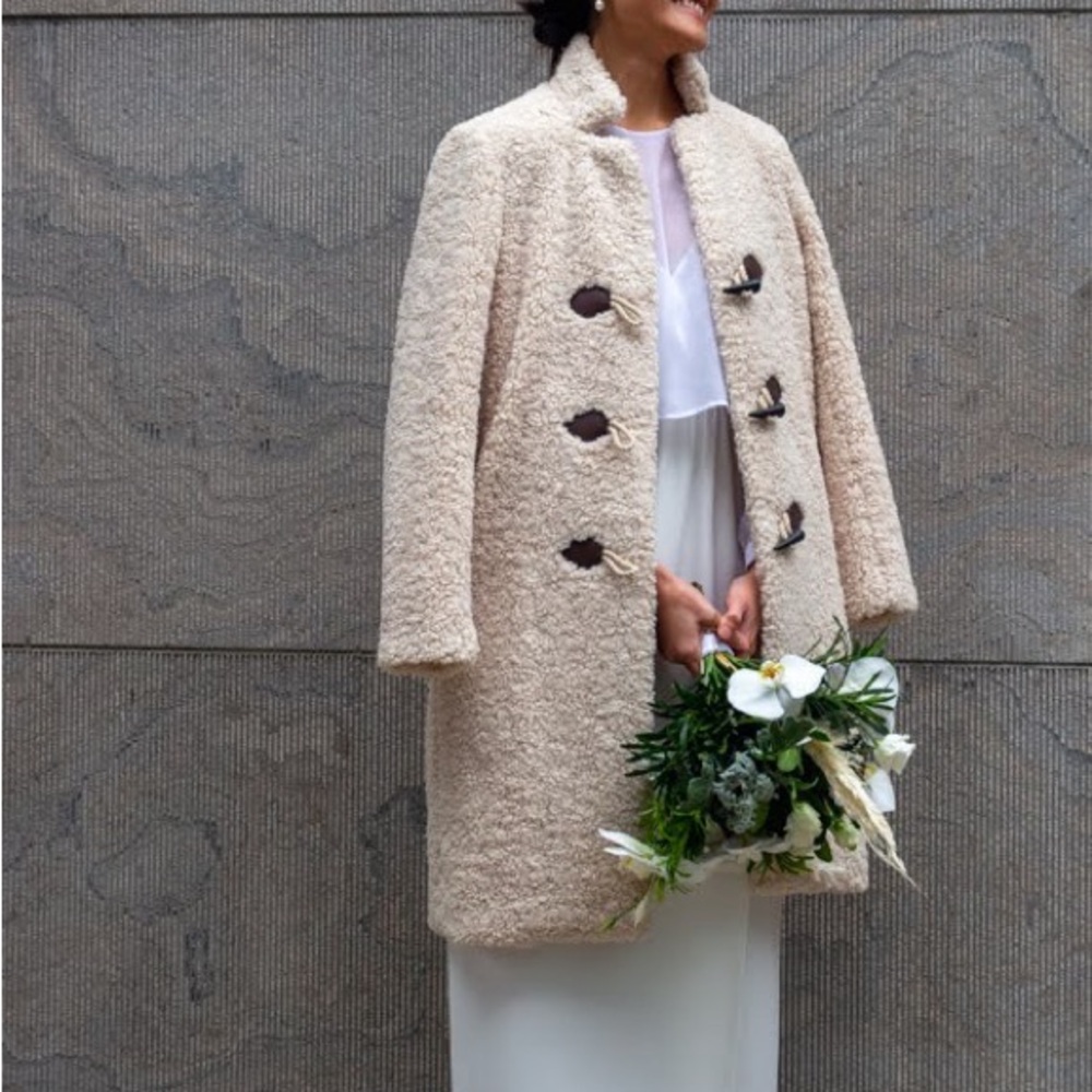 J.Crew Faux Shearling Toggle Coat